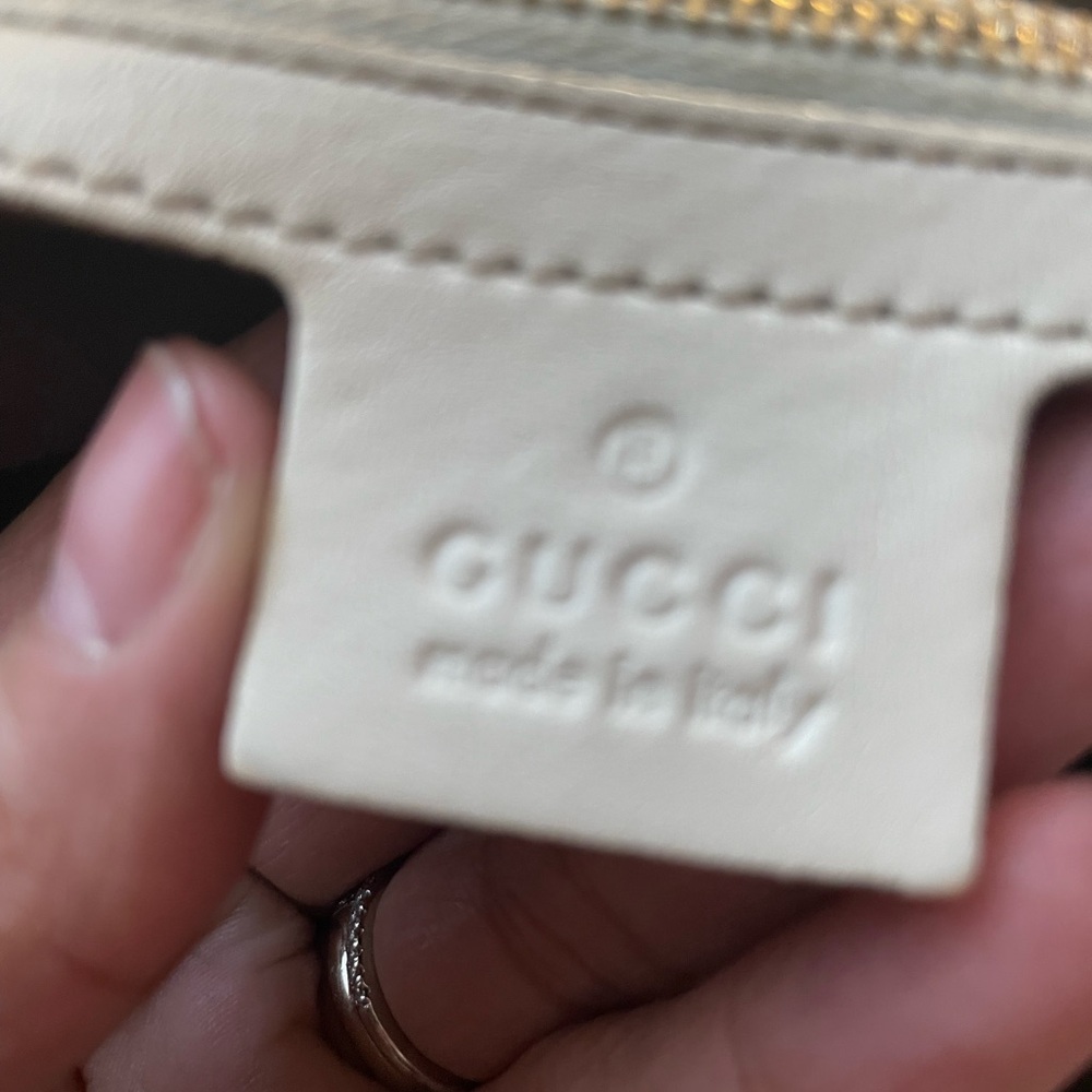 GUCCI GG Canvas Horsebit Tote Bag Beige Silver - Picture 12 of 13